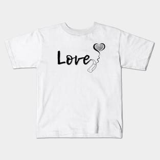 Love | Cochlear Implant | Black & Gray Kids T-Shirt